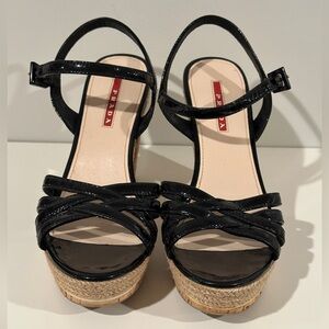 Prada strappy platform sandals size 37
